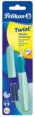 Stilou Twist Neo Mint + 2 Rezerve Albastre Pelikan