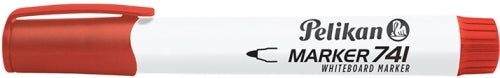 Marker whiteboard 741, culoare rosu, varf rotund, Pelikan