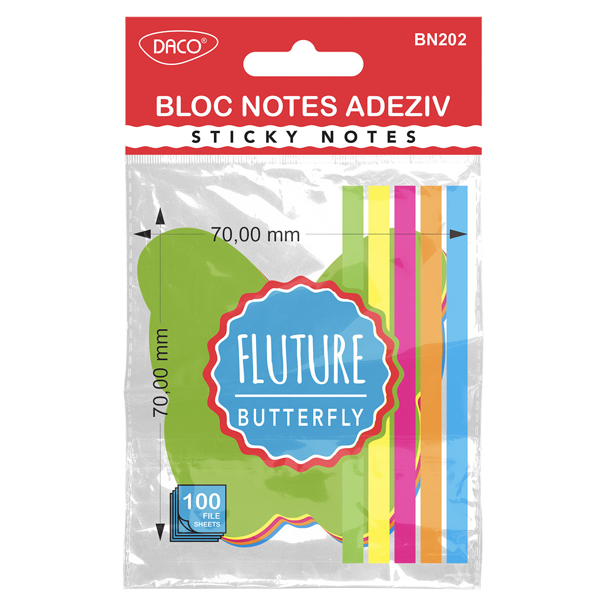 Bloc Notes Adeziv Fluture Daco Bn202