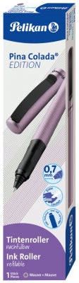 Roller Pina Colada Edition, Grip Ergonomic, Ambidextru, 1 Rezerva Albastra Inclusa, Culoare Mov Metalizat, In Cutie De Carton, Pelikan
