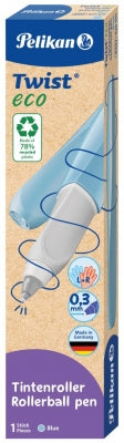Roller Twist Eco, Grip Ergonomic, Ambidextru, 1 Rezerva Albastra Inclusa, Culoare Albastru Deschis, In Cutie De Carton, Pelikan