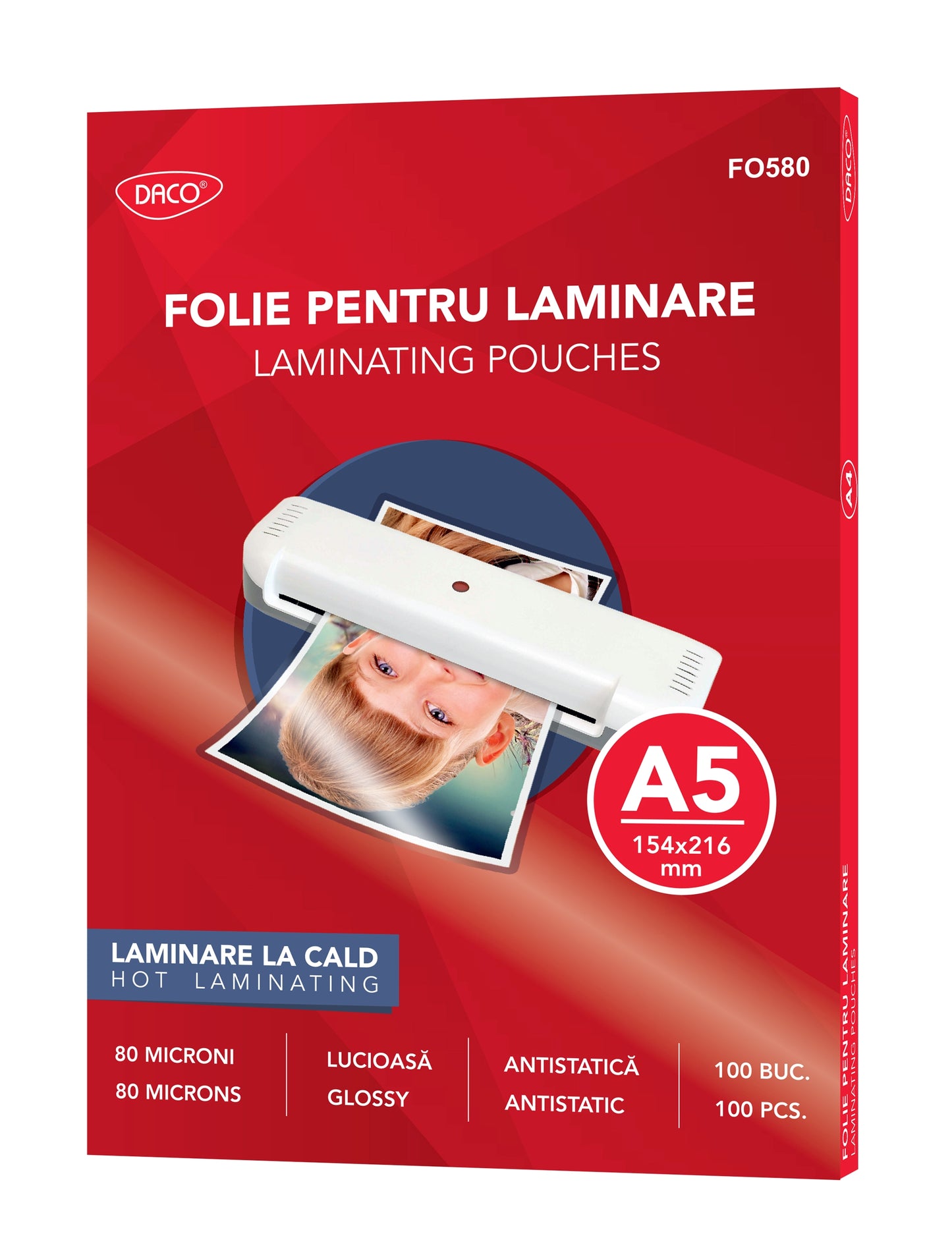 Folie Laminare A5 80 Microni 100/Top Daco Fo580