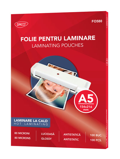 Folie Laminare A5 80 Microni 100/Top Daco Fo580