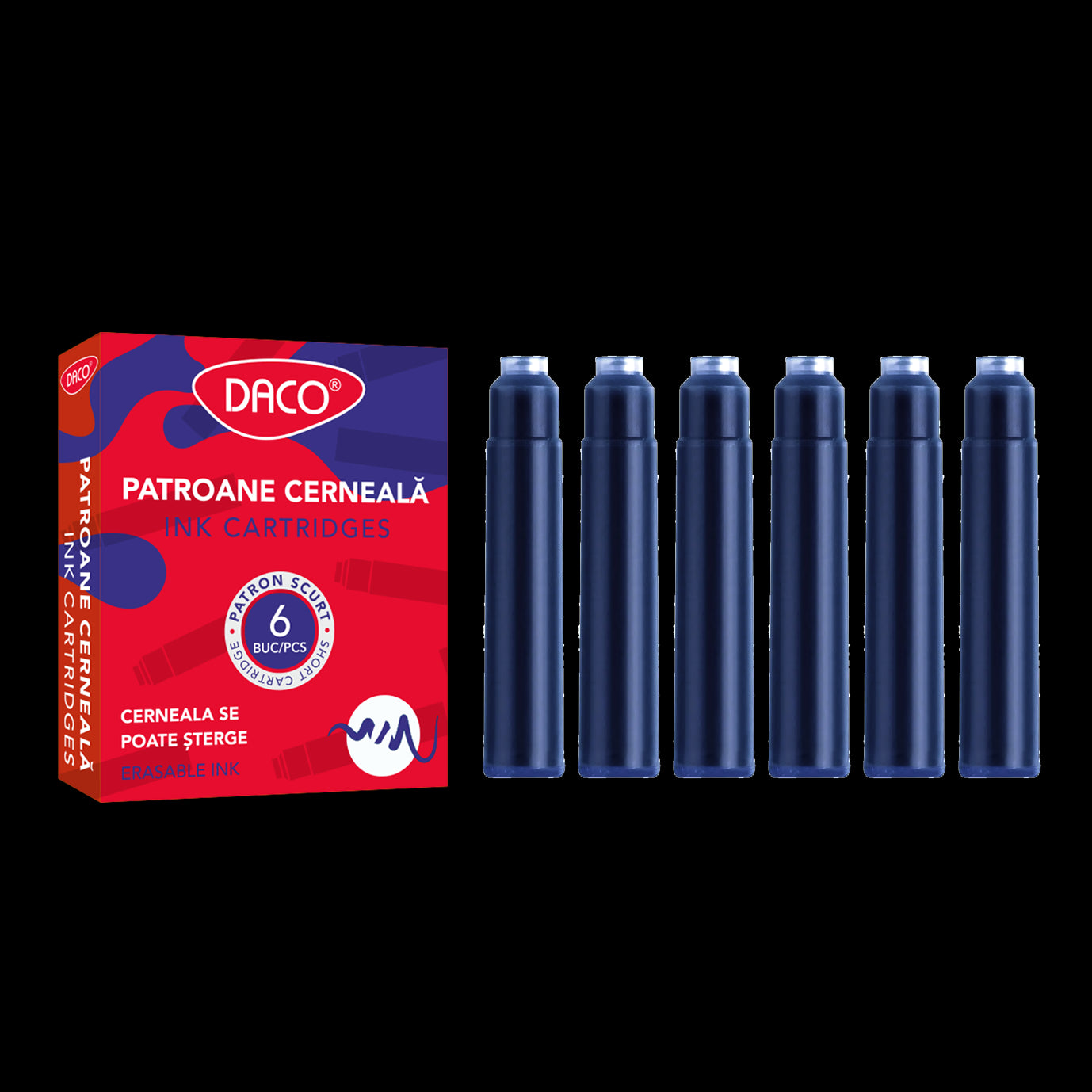 Patron Scurt Albastru Set 6 Daco