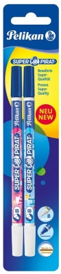 Pic Corector Cu Rescriere Super Pirat, Varf B, 2 Buc/Blister Pelikan