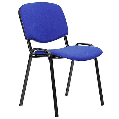 Scaun vizitator textil, albastru inchis, cadru metalic