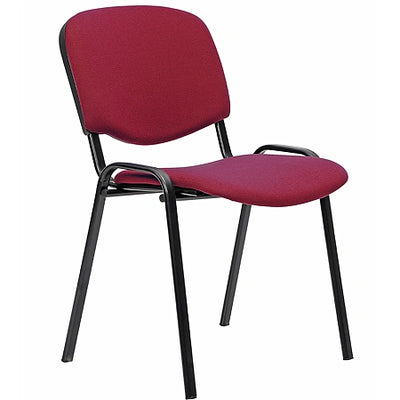 Scaun vizitator textil, cadru metalic, Bordo