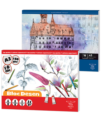 Bloc Desen A3 160G 16 Coli Pigna