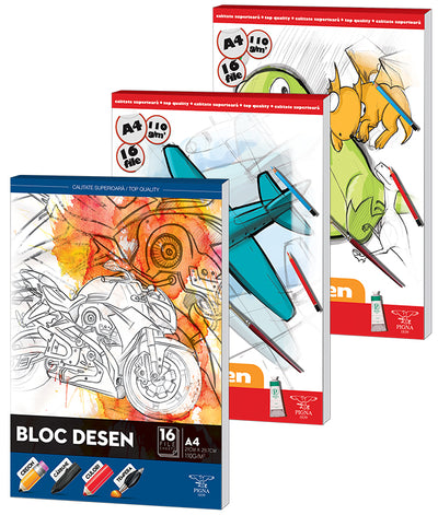 Bloc Desen A4 110G 16 Coli Pigna