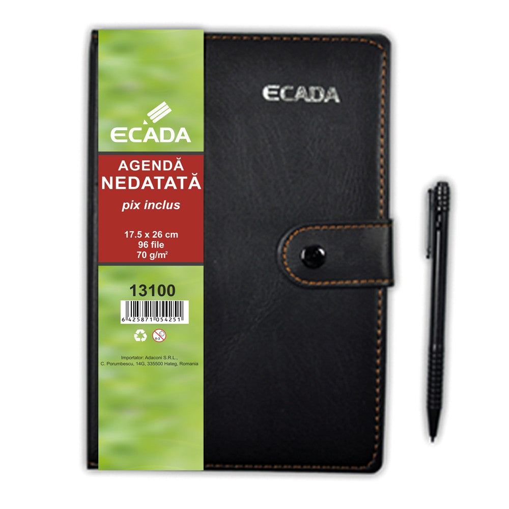 Agendă cu pix 175×250 mm ECADA