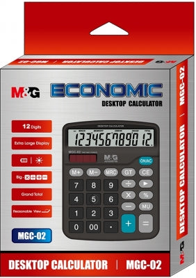 Calculator De Birou 12 Digits, Alimentare Duala, Baterie Sau Energie Solara M&G