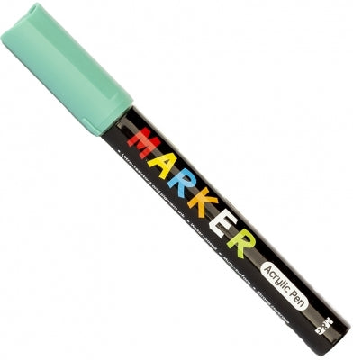 Marker Cu Vopsea Acrilica, Varf Rotund, 2Mm, Verde Albastrui, M&G