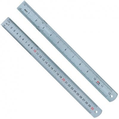 Rigla Din Aliaj De Aluminiu 30 Cm, Gradatii Cm Si Inch M&G
