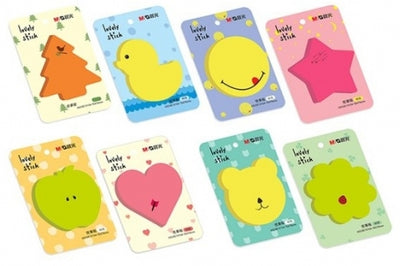 Notite Adezive M&G In Forme Fancy, Culori Fluorescente, 60 File/Set, 8 Designuri Individuale