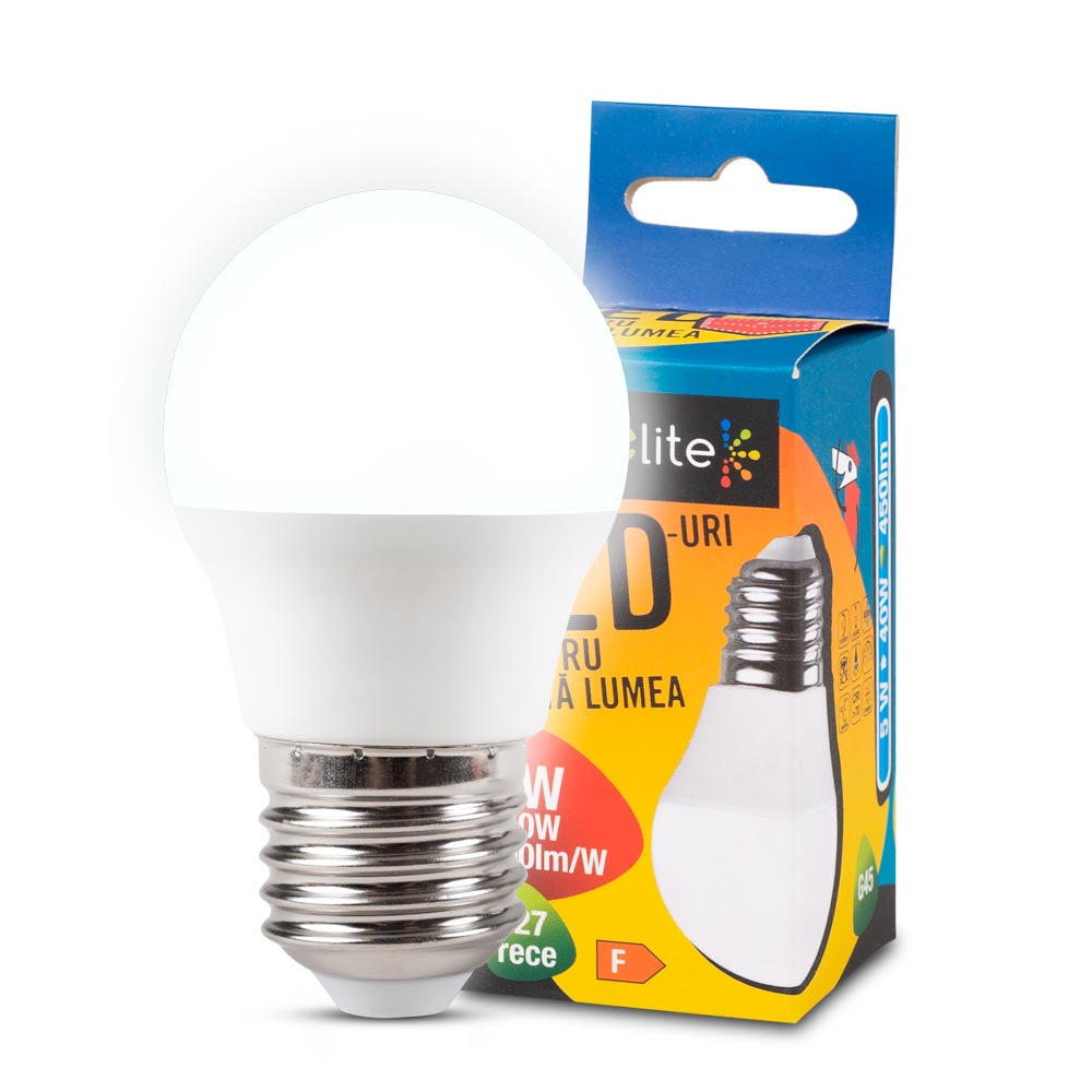 Bec LED Sferic 5W E27 6400K, Novelite
