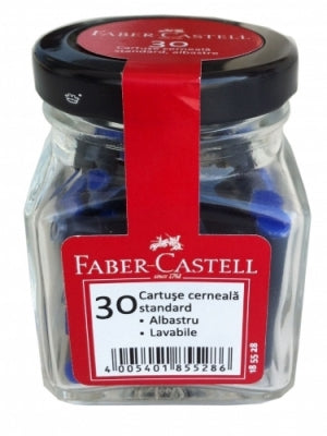 Cartuse Cerneala Mici Albastre 30 Buc/Borcan Faber-Castell