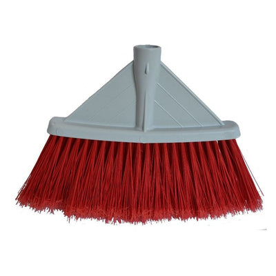Cap de mătură model Europa cu fibre lungi și dese, culoare vibrantă, dotat cu filet conic pentru compatibilitate universală, ideal pentru interior și terase