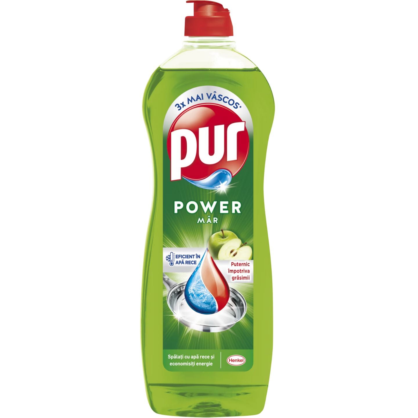 Detergent Vase Lichid Pur 750Ml - Măr
