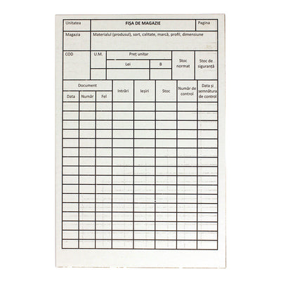 Fisa Magazie Carton Duplex 250G A5