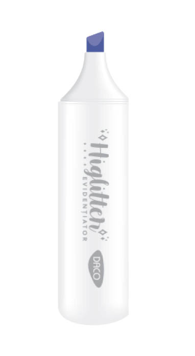 Marker Evidentiator Glitter Daco Albastru Mk404A