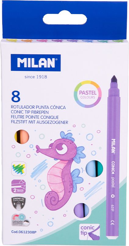 Carioca 8 Culori Pastel Milan 0612308P