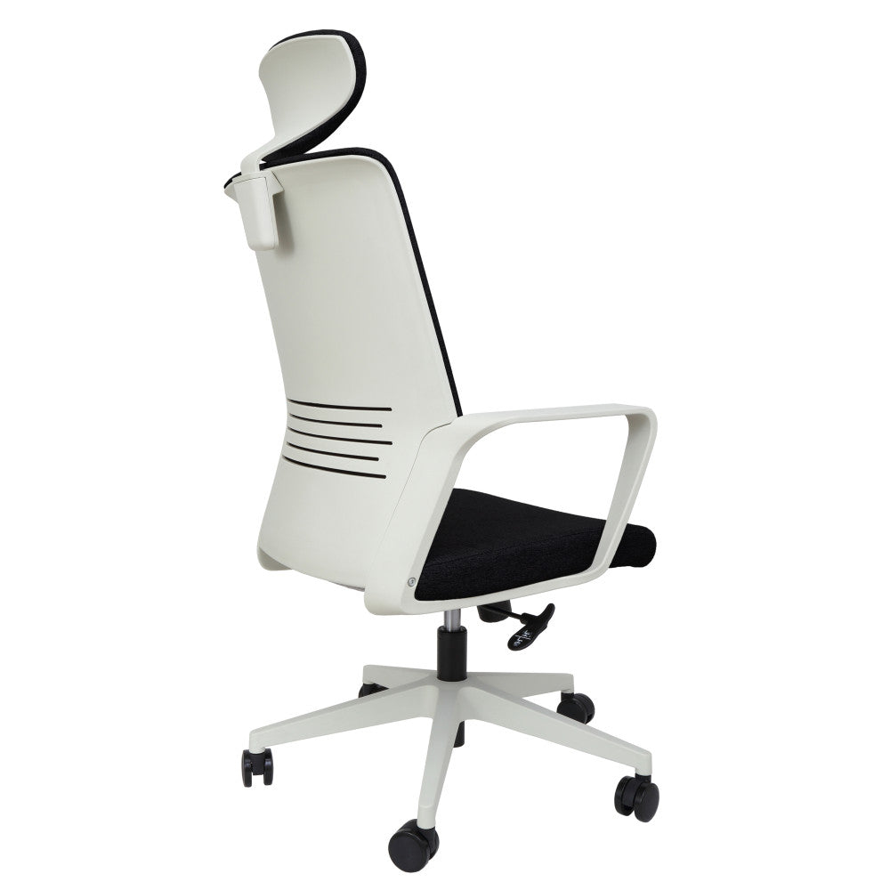 Scaun de birou mesh HIRO H - alb/negru