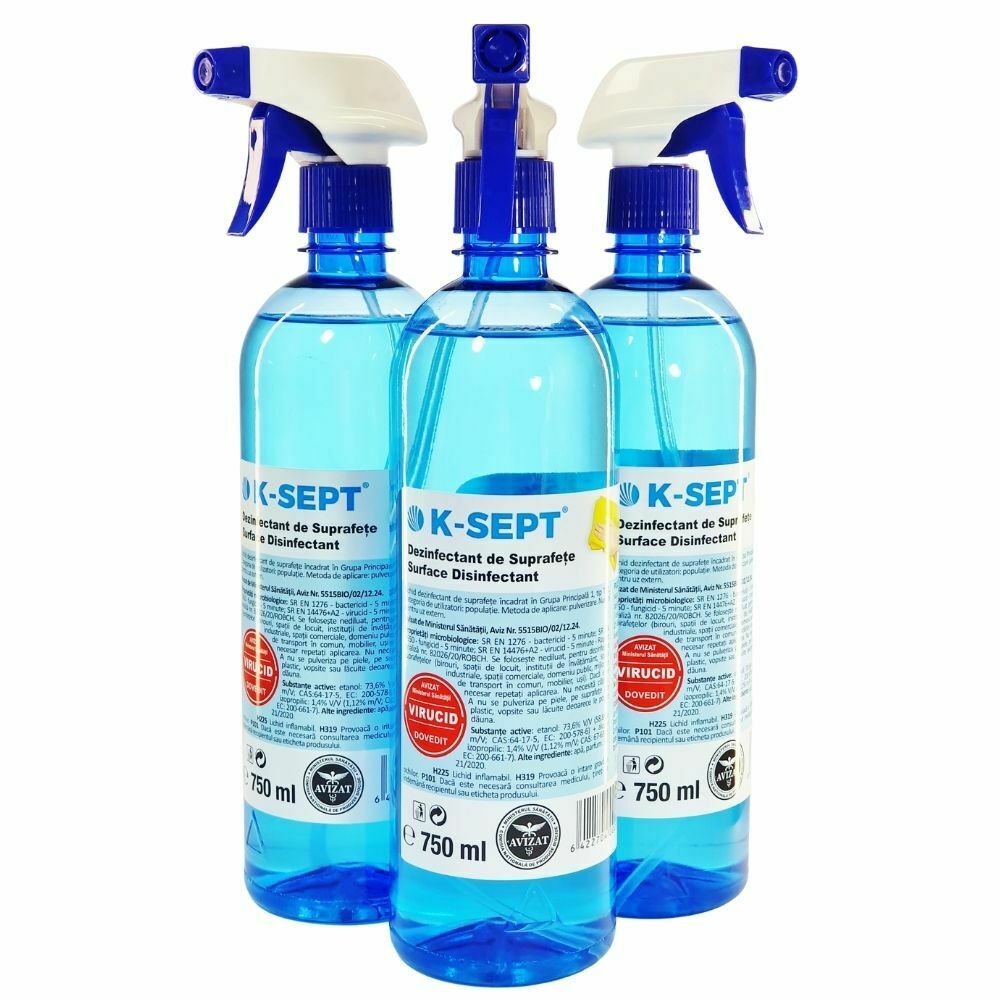 Dezinfectant De Suprafete 75% Alcool K-Sept 0,75L Cu Pulverizator
