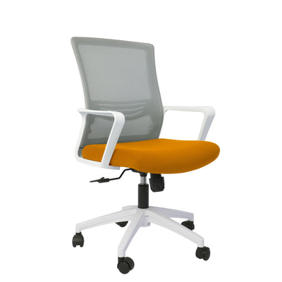 Scaun De Birou Mesh Paris A - Gri Deschis/Portocaliu