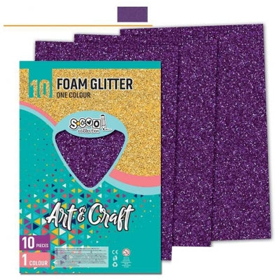 Hartie Buretata Violet Cu Sclipici 10 Buc/Set S-Cool