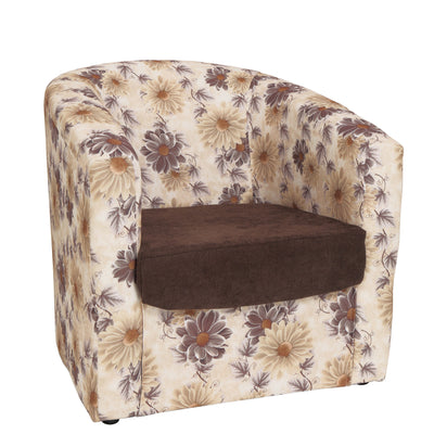 Fotoliu Tudor Stofa - Bicolor - Flori Maro/Maro Ck22/K7