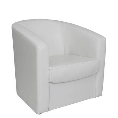 Fotoliu Tudor Imitatie Piele - Alb 21894