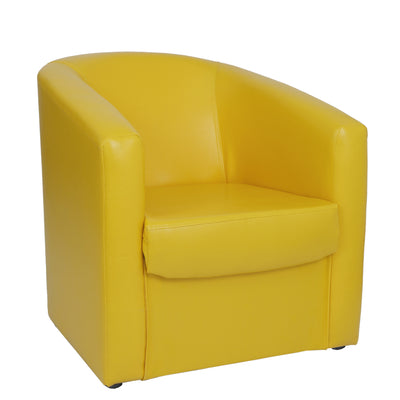 Fotoliu Tudor Imitatie Piele - Galben 22168
