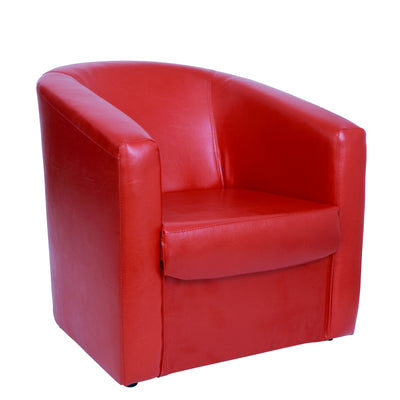 Fotoliu Tudor Imitatie Piele - Rosu 21900