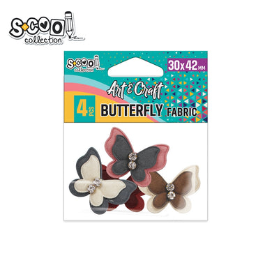 Accesorii Craft, Fluturasi Material Textil, 30X42 Mm, 4 Buc/Set - S-Cool