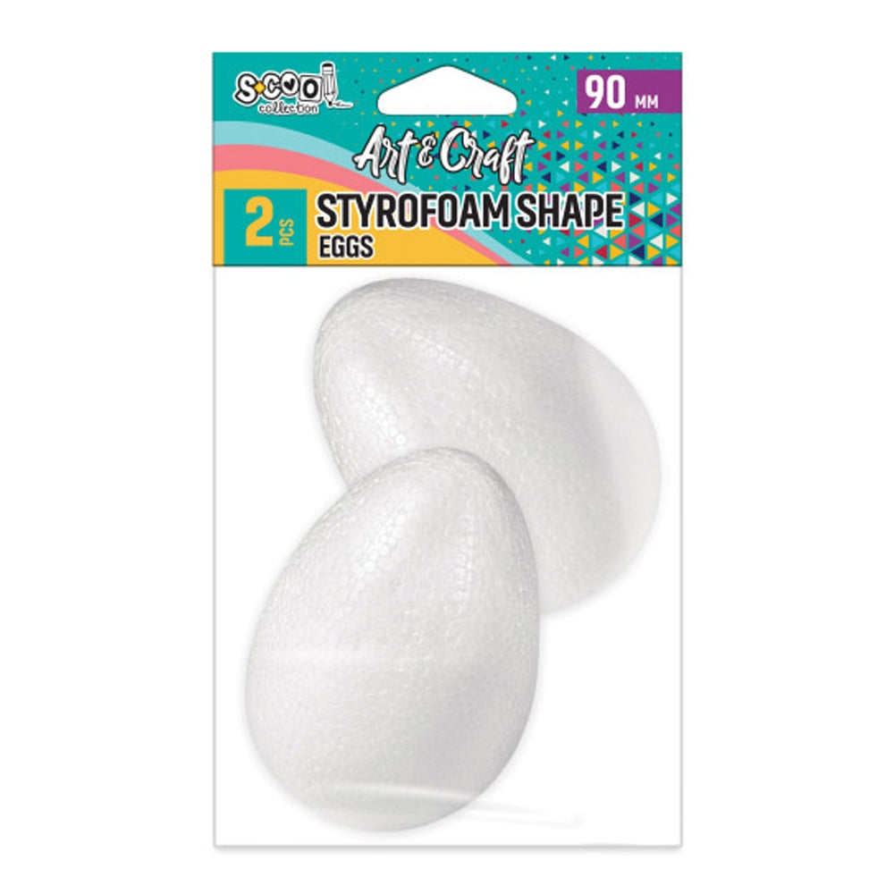 Accesorii craft, forme ovale polistiren, 9 cm, 2 buc/set - S-COOL