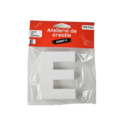 Accesorii Craft, Litera E Polistiren, 10 Cm - Compas