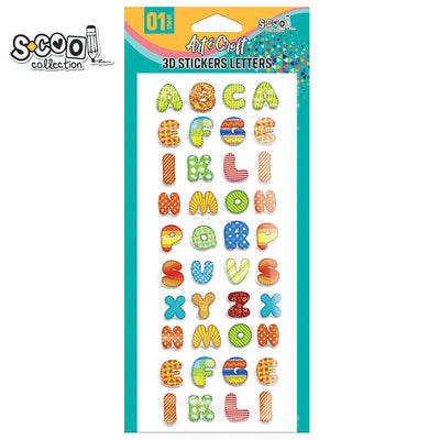 Accesorii Craft, Stickere 3D, Litere - S-Cool