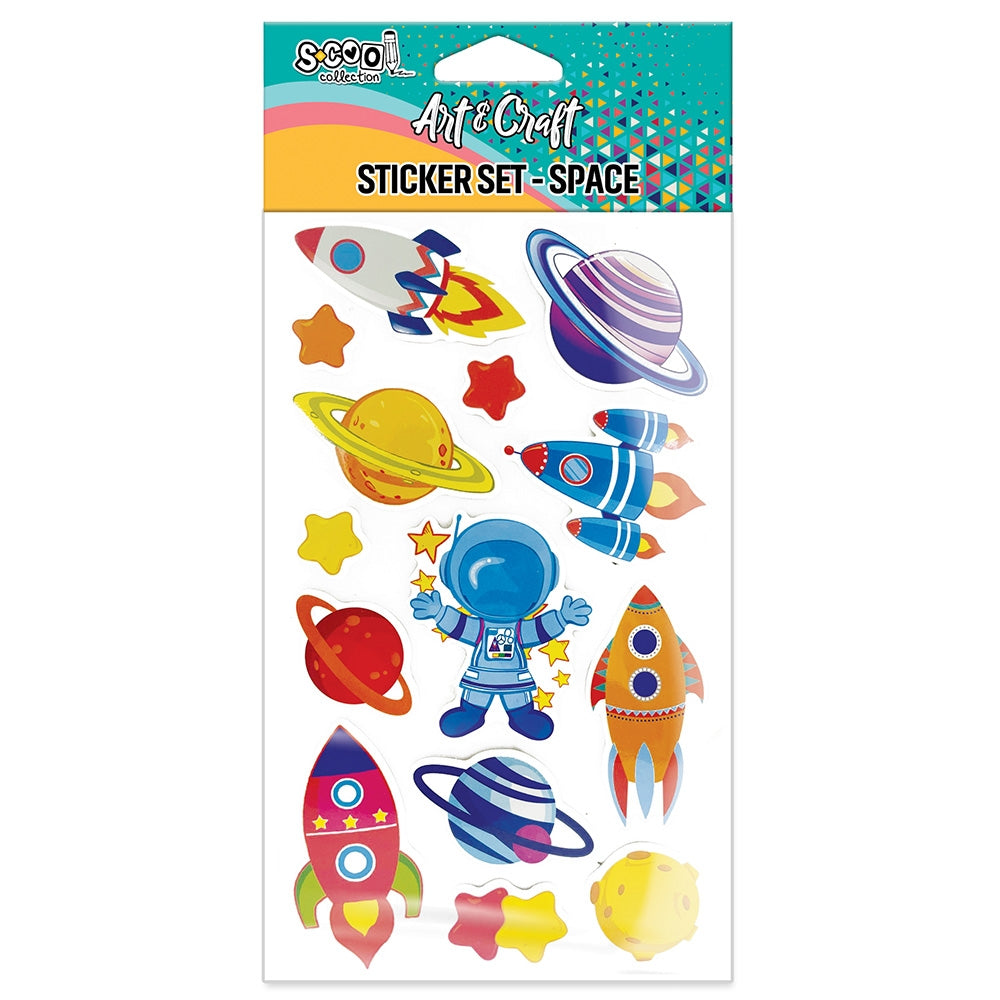 Accesorii craft, stickere 3D, Spatiu - S-COOL