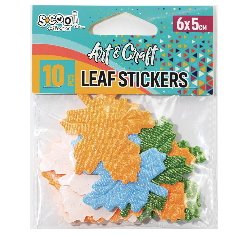 Accesorii craft, Stickere frunze, 10 buc/set - S-COOL