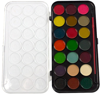 Acuarele 21 Culori Cu Pensula Evoffice