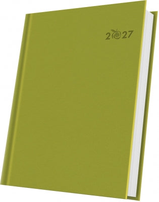 Agenda datata 2027 Herlitz Premium Deluxe Predaia, A5, 352 pagini, coperta din piele sintetica, culoare verde