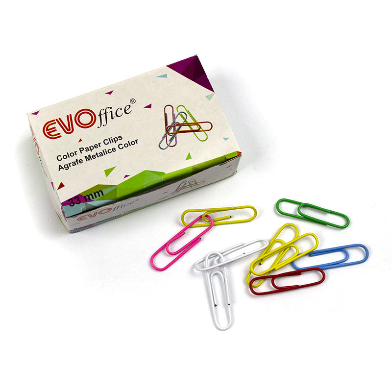 Agrafe Color 33Mm 100 Buc/Cutie Evoffice