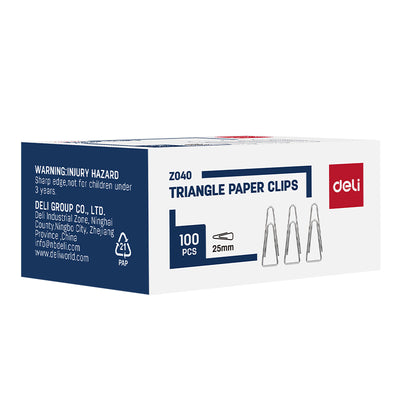 Agrafe Metal Triunghiulare 25Mm 100 Buc/Cut Deli