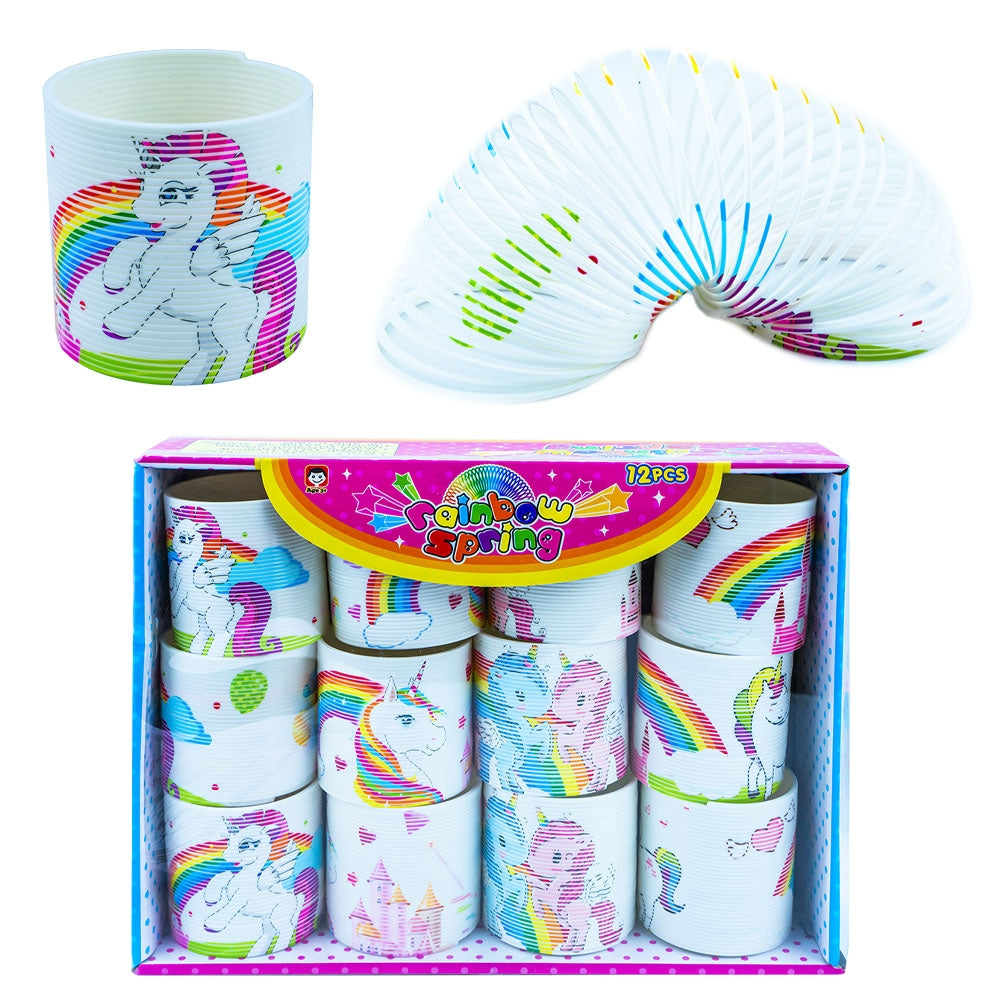 Arc spiralat curcubeu, diametru 6,5 cm, Unicorni