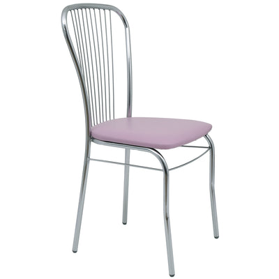 Scaun Arco - Cadru Cromat - Imitatie Piele Mov - 21897