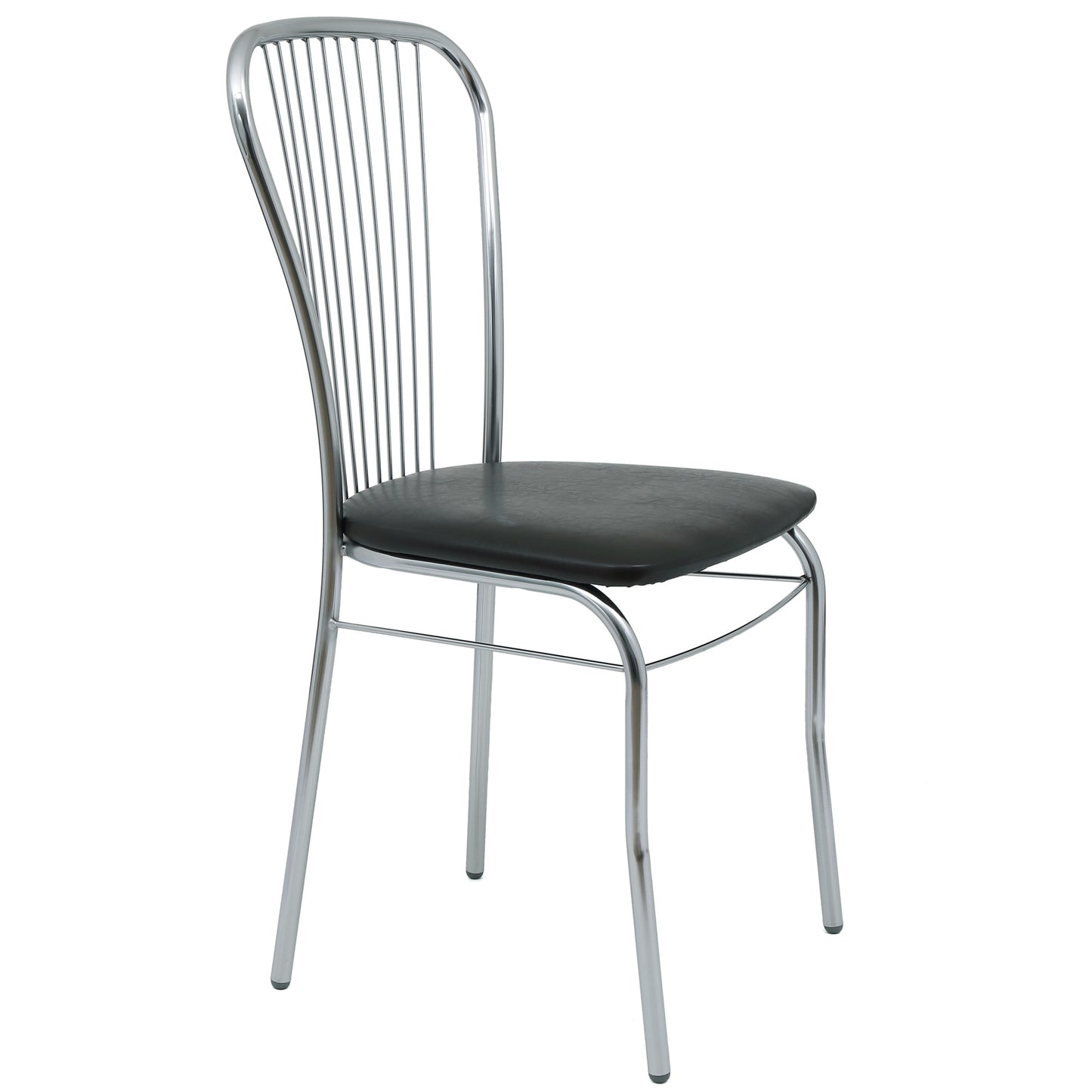 Scaun Arco - Cadru Cromat - Imitatie Piele Wenge - 21835