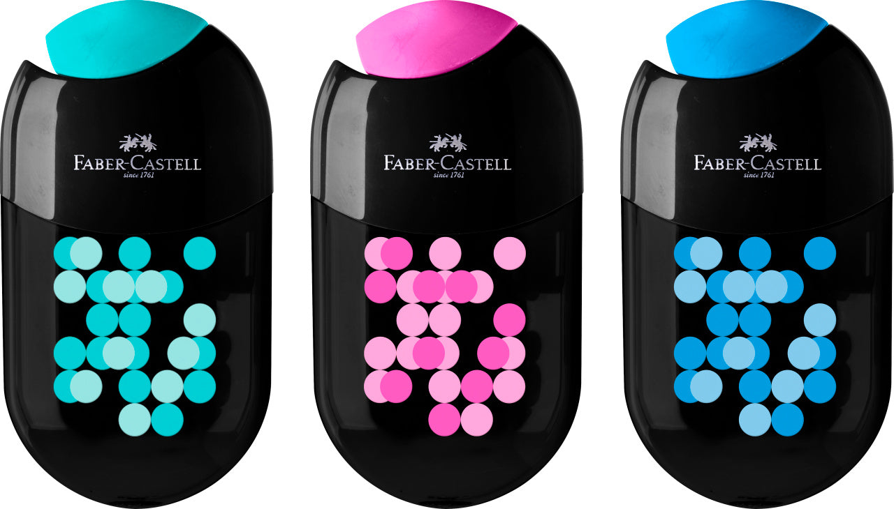 Ascutitoare Cu Radiera Two Tone Negru Cul Asortate 2022 Faber-Castell