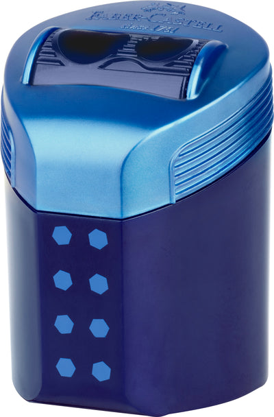 Ascutitoare Dubla Roll On Negru-Albastru Faber-Castell