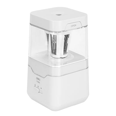 Ascutitoare electrica profesionala Deli cu 3 setari de ascutire alimentare USB si baterii pentru creioane 6.9-8mm