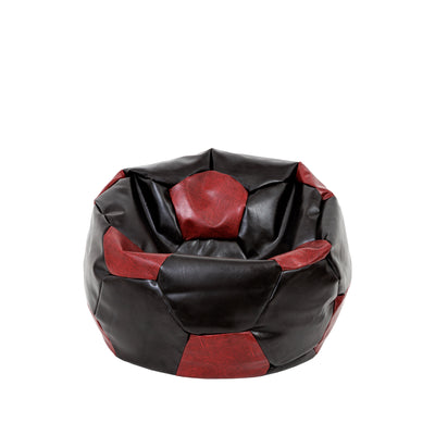 Fotoliu Puf Baby Ball - Imitatie Piele - Wenge/Bordo